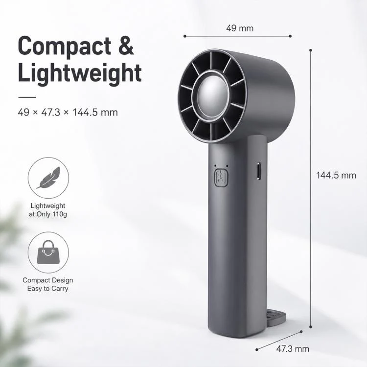 DF-91 Portable High-Speed Handheld Fan with Desktop Stand(White) - Image 9