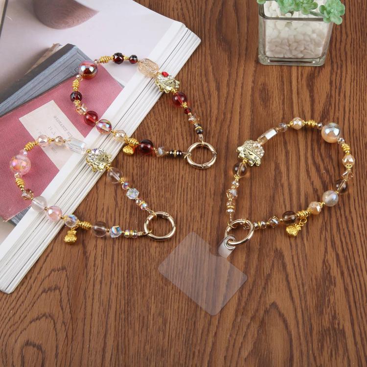 Diamond Encrusted Lucky Cat Phone Lanyard(Gold) - Image 2