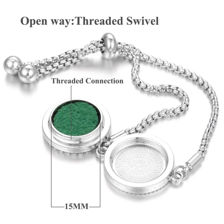 Diamond Hollow Bracelet Removable Perfume Diffuser Bracelet, Color: 4 - Image 4