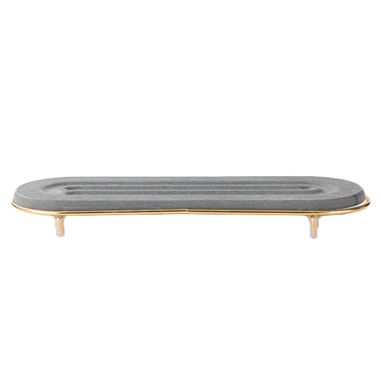 Diatomaceous Earth Countertop Water Absorbing Drying Mat Shelf Bathroom Sink Drainage Mat, Size: 30x10cm
