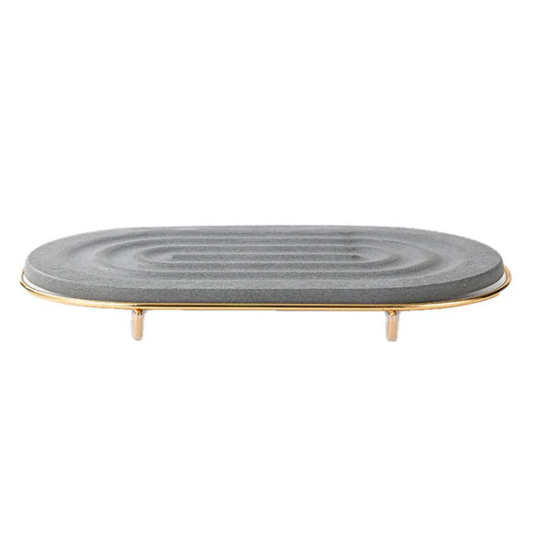 Diatomaceous Earth Countertop Water Absorbing Drying Mat Shelf Bathroom Sink Drainage Mat, Size: 30x19cm