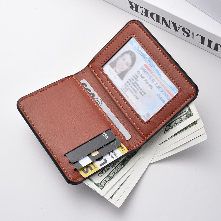 Dibaoleiou K3315 Portable Vertical Men Billfold 2-Fold Large Capacity Wallet & Card Holder(Grey) - Image 3