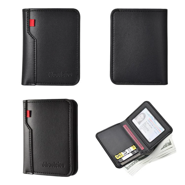 Dibaoleiou K3315 Portable Vertical Men Billfold 2-Fold Large Capacity Wallet & Card Holder(Grey) - Image 4