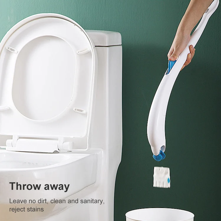 Disposable Toilet Brush Household Toilet Brush with Detergent, Style:Dolphin - Image 8