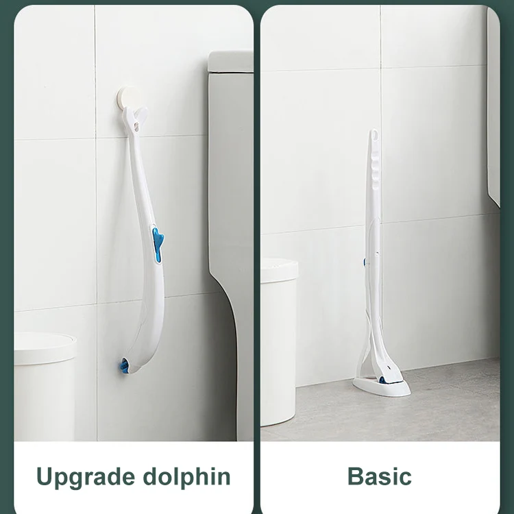 Disposable Toilet Brush Household Toilet Brush with Detergent, Style:Dolphin - Image 9