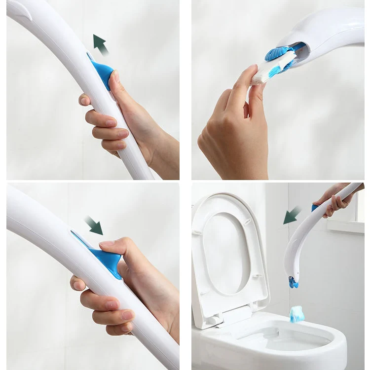 Disposable Toilet Brush Household Toilet Brush with Detergent, Style:Splicing - Image 10