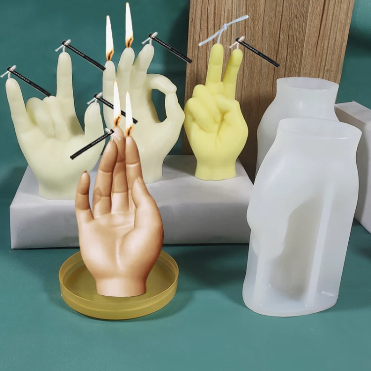 DIY Hand Shaped Scented Candle Silicone Mold, Specification: BH-155 - Image 5