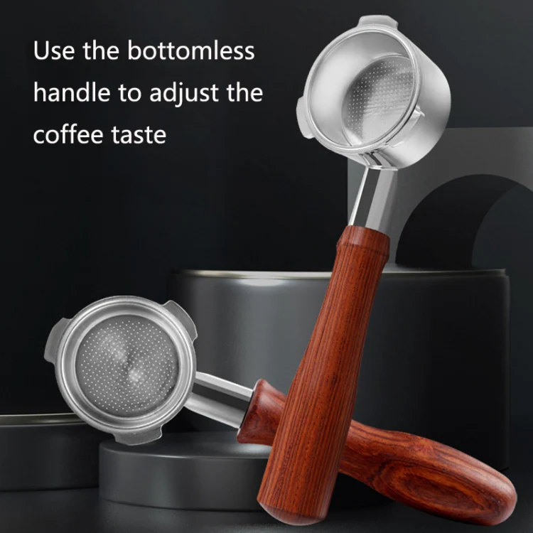 DL-1 Zinc Alloy Coffee Maker Bottomless Handle For Dongling, Style: Black Rosewood Buckle - Image 7