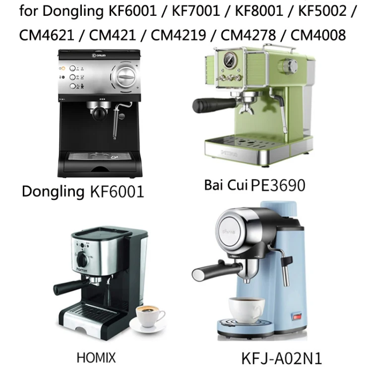 DL-1 Zinc Alloy Coffee Maker Bottomless Handle For Dongling, Style: Red Gem Curved - Image 6