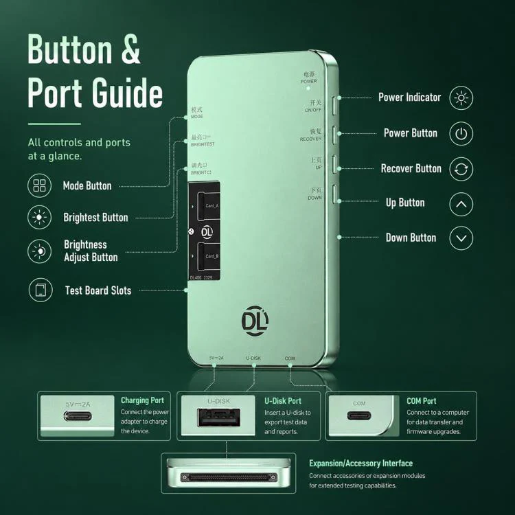 DL400 Pro iTestBox Display Touch Multi-Function Tester Set For iPhone 6-17 Pro Max - Image 8