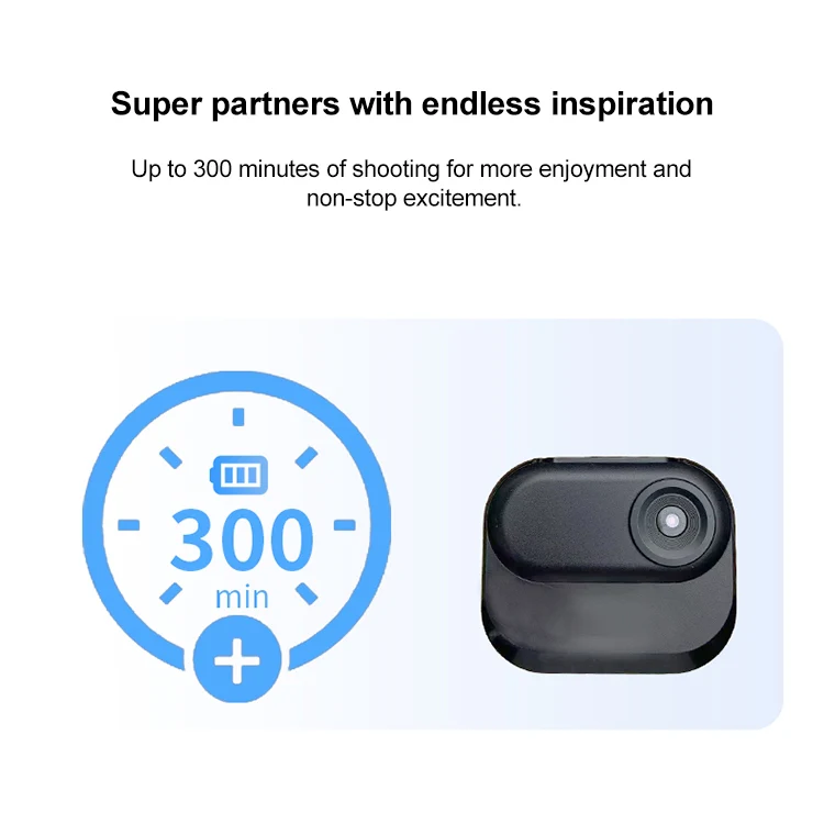 DM-10 Mini Thumb Action Camera with Charging Case (Black) - Image 3