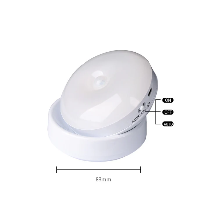 DMK-6PL Kitchen Cabinet Body Infrared Sensing Lamp, Style: Rotate Battery(White Light) - Image 4