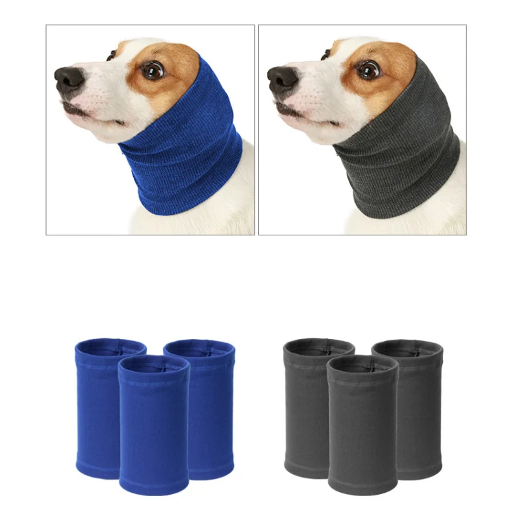 Dog Comforting Headgear Pet Scare Prevention Headscarf, Specification: L(Blue) - Image 2