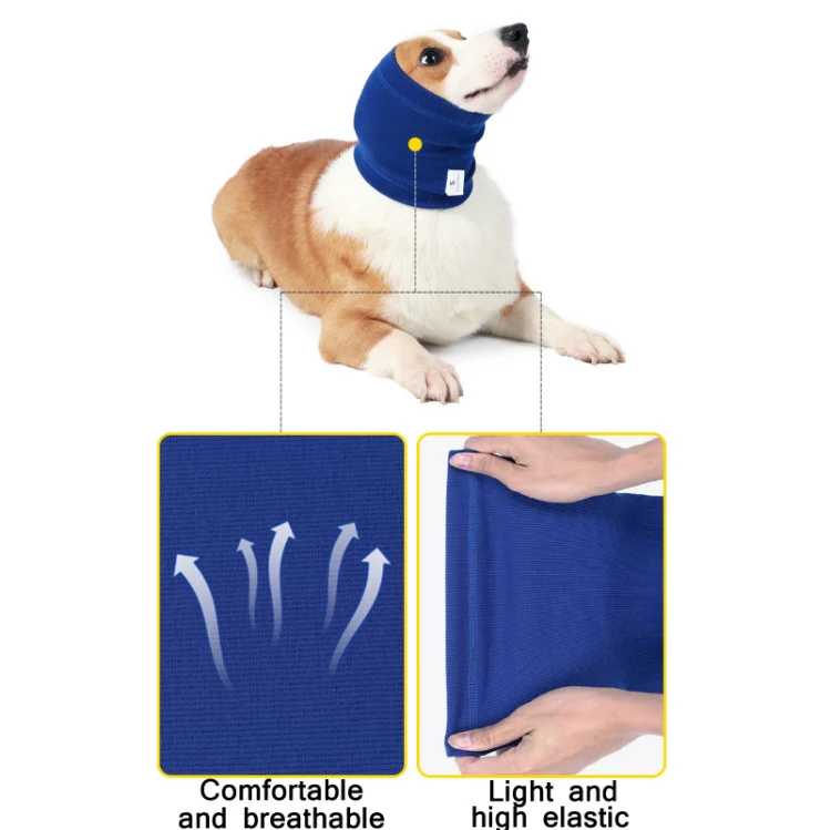 Dog Comforting Headgear Pet Scare Prevention Headscarf, Specification: L(Grey) - Image 3