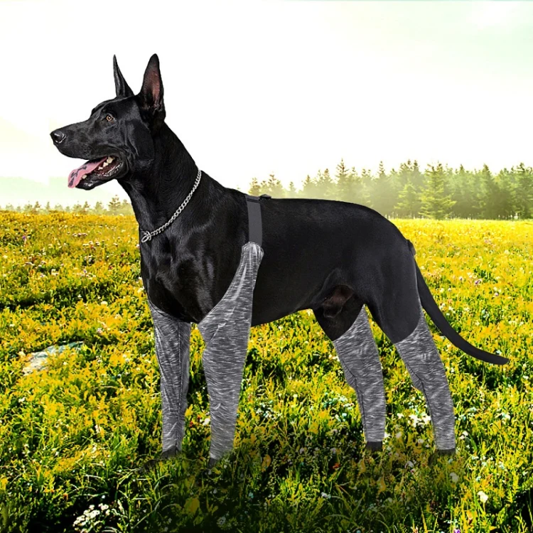 Dog Outdoor Four-Legged Pants Pet Waterproof & Dirt-Proof Sling Leg Cover, Size: M(Gray) - Image 7