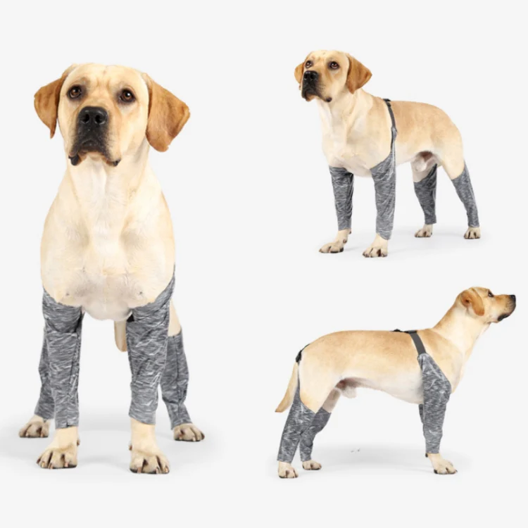 Dog Outdoor Four-Legged Pants Pet Waterproof & Dirt-Proof Sling Leg Cover, Size: XS(Gray) - Image 6