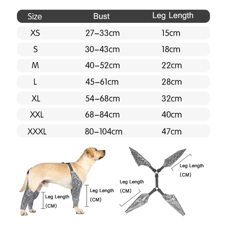 Dog Outdoor Four-Legged Pants Pet Waterproof & Dirt-Proof Sling Leg Cover, Size: XS(Gray) - Image 8