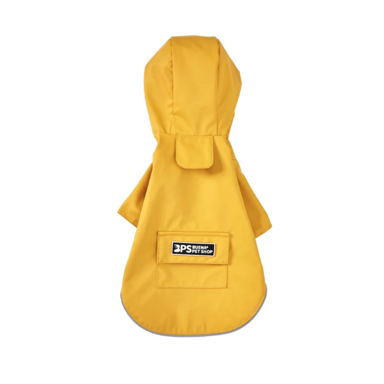 Dog Raincoat Hooded Four-Legged Clothes Waterproof All-Inclusive Small Dog Pet Raincoat, Size: L(Yellow) - Image 2