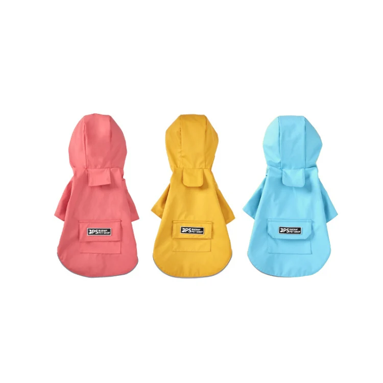 Dog Raincoat Hooded Four-Legged Clothes Waterproof All-Inclusive Small Dog Pet Raincoat, Size: XXL(Lake Blue) - Image 7