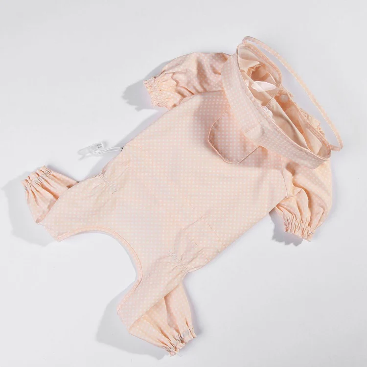 Dog Raincoat Out Four Foot Waterproof Dust Clothes Pet Raincoat, Size: XL(Pink) - Image 3