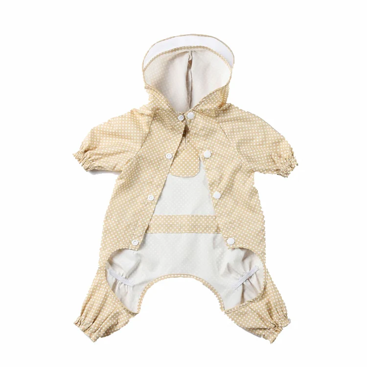 Dog Raincoat Out Four Foot Waterproof Dust Clothes Pet Raincoat, Size: XXXL(Apricot)