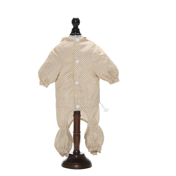 Dog Raincoat Out Four Foot Waterproof Dust Clothes Pet Raincoat, Size: XXXL(Apricot) - Image 2