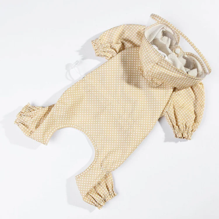 Dog Raincoat Out Four Foot Waterproof Dust Clothes Pet Raincoat, Size: XXXL(Apricot) - Image 3