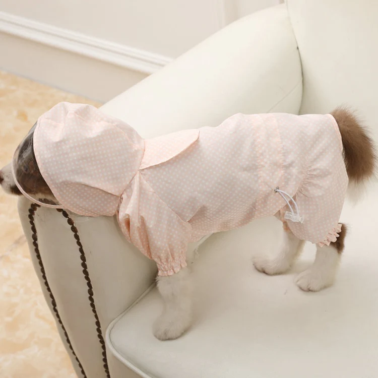 Dog Raincoat Out Four Foot Waterproof Dust Clothes Pet Raincoat, Size: XXXL(Apricot) - Image 7