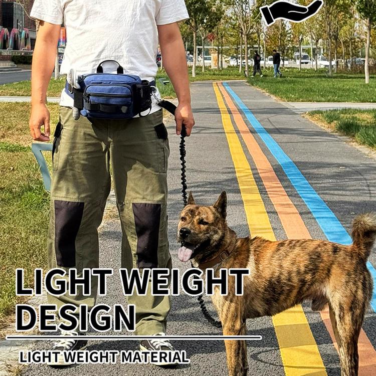 Dog Walking Bag With Leash Multifunctional Outdoor Sports Water Bottle Waist Pack(Black) - Image 2