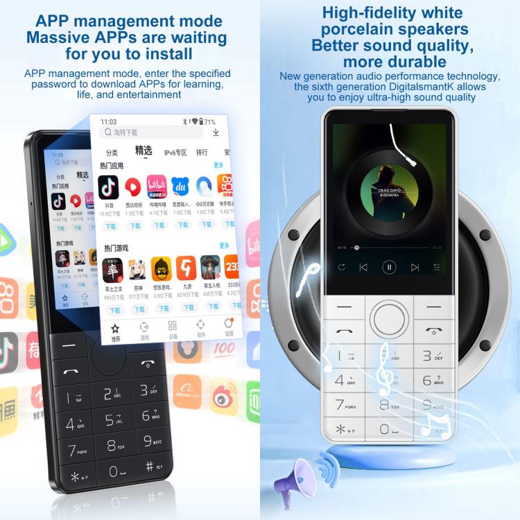 DOOV R17 / F22 Keypad Phone, 3GB+32GB, 2.8 inch Android 13 Mediatek MT6762 Octa Core, Network: 4G (Black) - Image 9