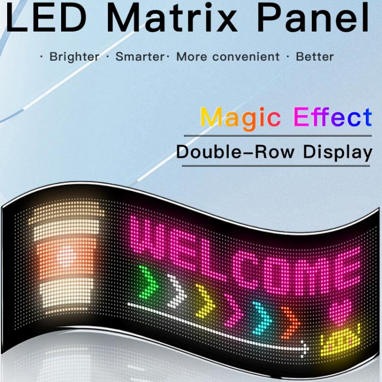 Double Row Ultra-Thin Waterproof LED Flexible Advertising Matrix Display Screen, Type:USB 32x128 Pixels - Image 2