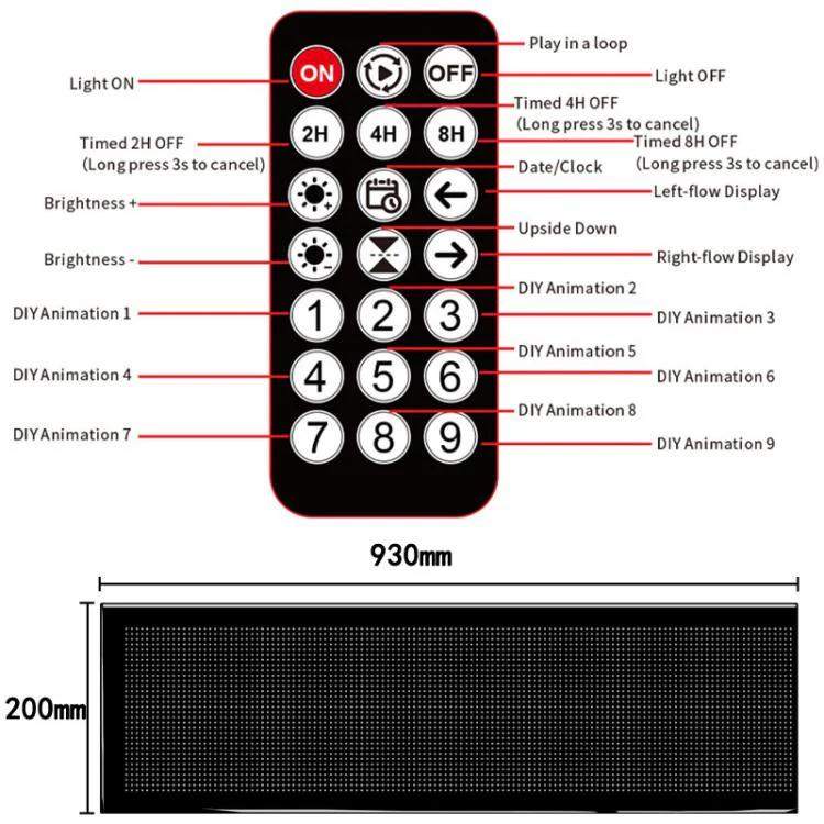 Double Row Ultra-Thin Waterproof LED Flexible Advertising Matrix Display Screen, Type:USB 32x192 Pixels - Image 12