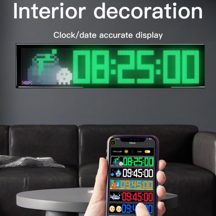 Double Row Ultra-Thin Waterproof LED Flexible Advertising Matrix Display Screen, Type:USB 32x192 Pixels - Image 8