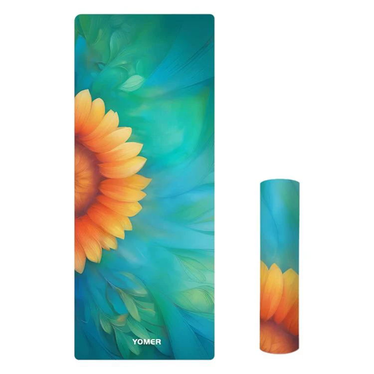 Double-Sided Anti-Slip Texture Thickened Soundproof Yoga Mat(Radiant Sunflower)