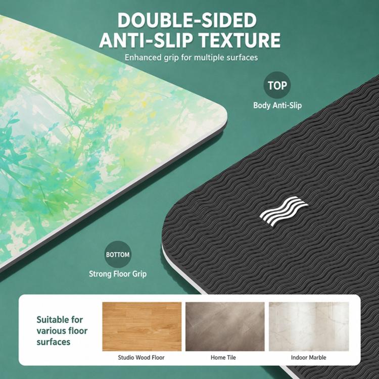 Double-Sided Anti-Slip Texture Thickened Soundproof Yoga Mat(Radiant Sunflower) - Image 4