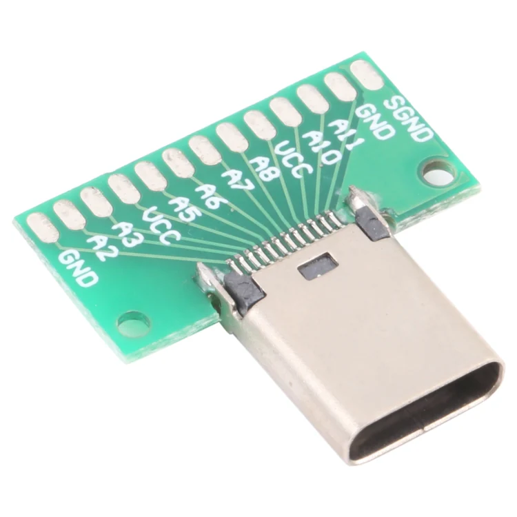 Double-sided Positive and Negative Type C Female Test Board USB 3.1 with PCB 24pin Welded - Image 3