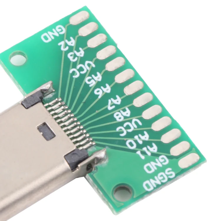 Double-sided Positive and Negative Type C Female Test Board USB 3.1 with PCB 24pin Welded - Image 4