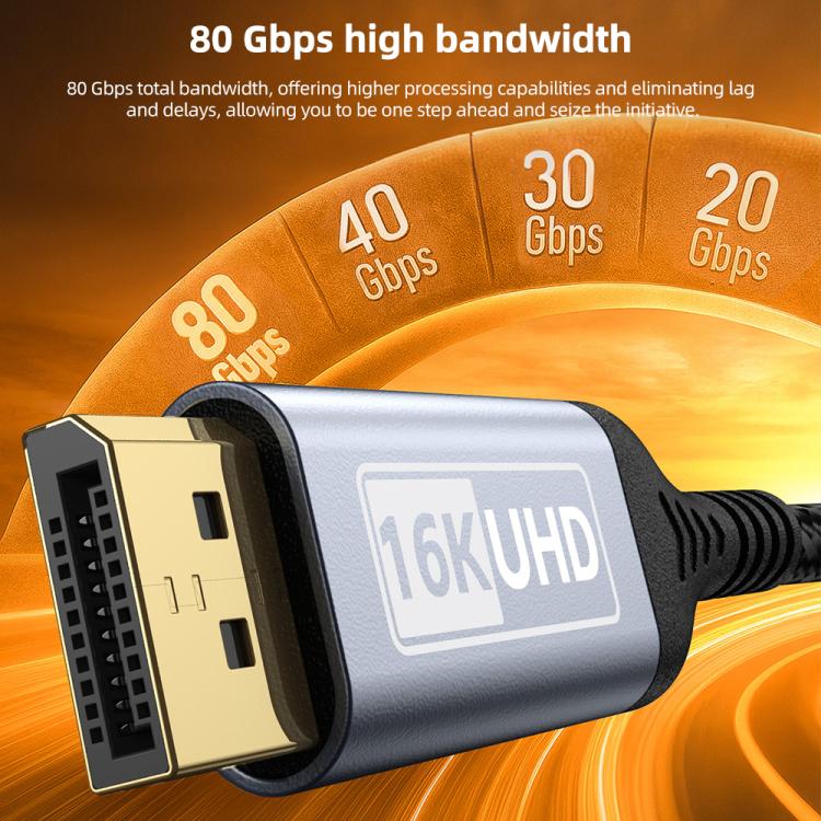 DP to DP 2.1 16K Gaming HD Cable Monitor Adapter Cable, Length:3m(Black) - Image 4