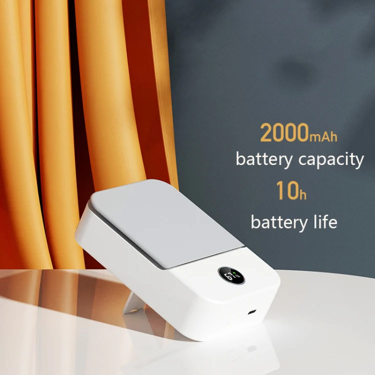 DQ205 Summer Mini Hanging Neck Fan USB Portable Student Silent High Wind Bladeless Fan(White) - Image 3