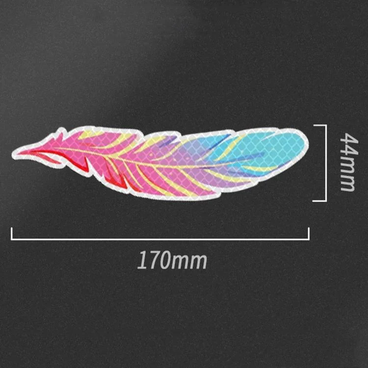 Dreamy Feather Reflective Car Stickers Bumper Scratch Cover Night Warning Decals, Style: B
