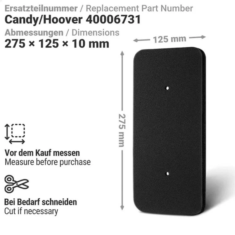 Dryer Foam Filter For Candy & Hoover Tumble Dryers Replacement for 40006731 - Image 3