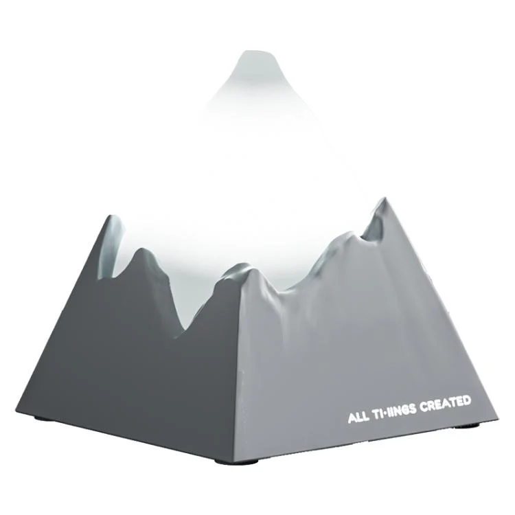DSX010 Mini Volcano Aroma Diffuser Night Light(Light Grey) - Image 2