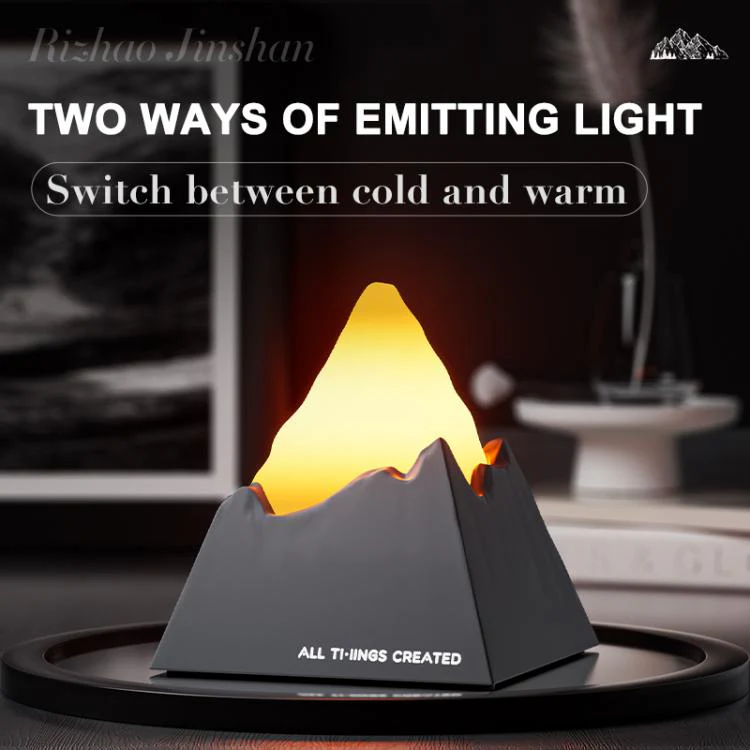 DSX010 Mini Volcano Aroma Diffuser Night Light(Light Grey) - Image 4