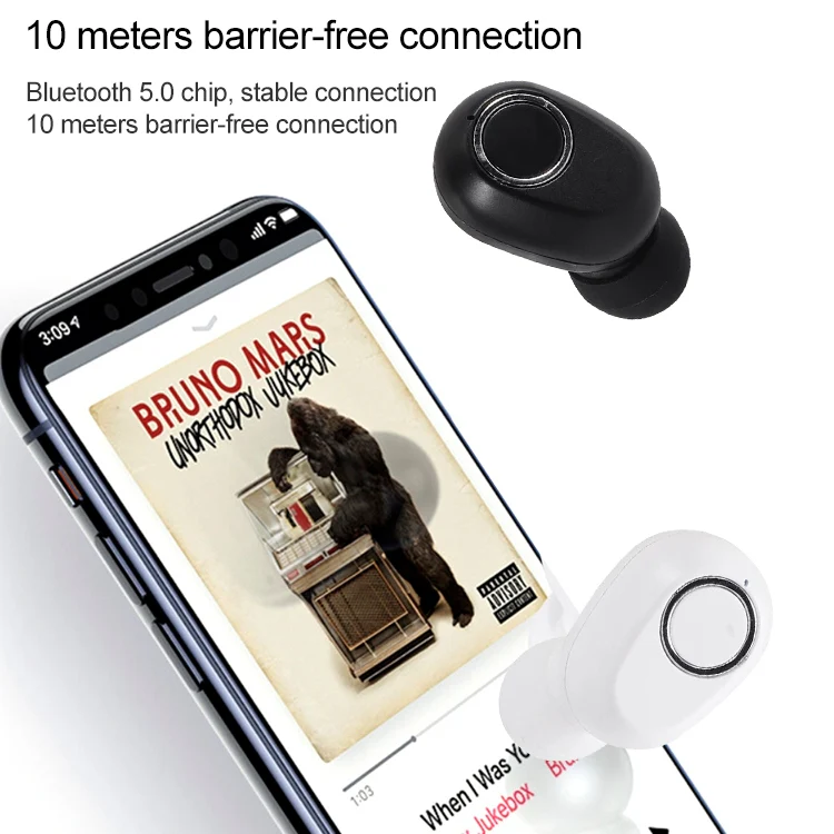 DT-13 Wireless Two Ear Bluetooth Headset Supports Touch & Smart Magnetic Charging(Black) - Image 4
