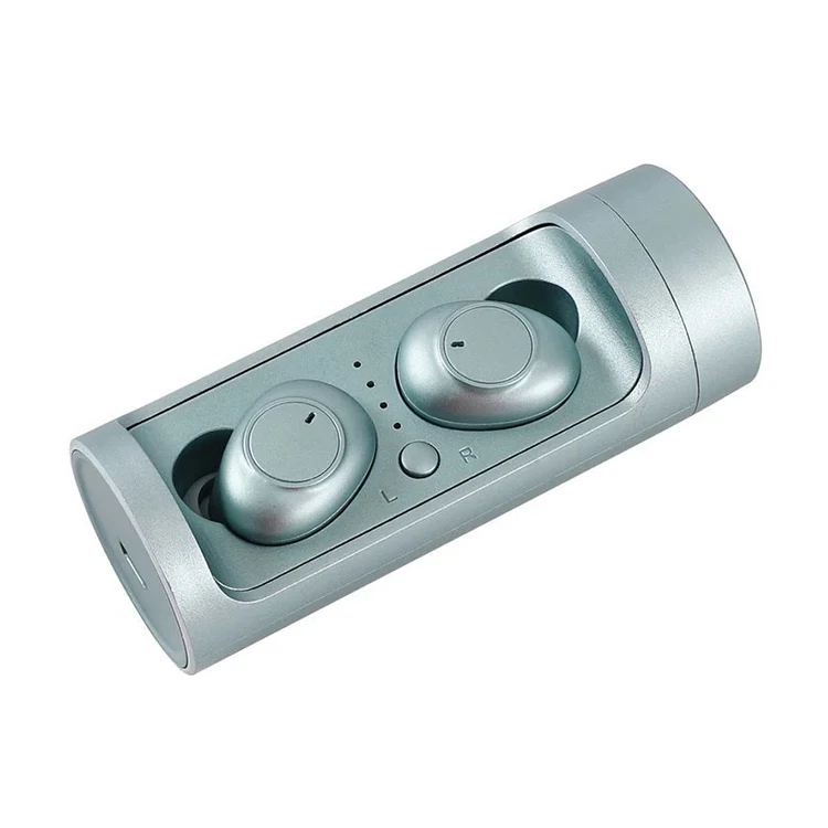 DT-15 Wireless Two Ear Bluetooth Headset Supports Touch & Smart Magnetic Charging & Power On Automatic Pairing (Green) - Image 2