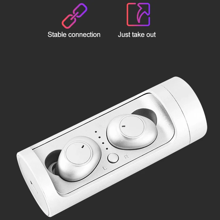 DT-15 Wireless Two Ear Bluetooth Headset Supports Touch & Smart Magnetic Charging & Power On Automatic Pairing (White) - Image 10