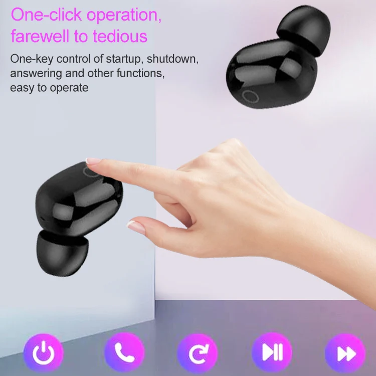 Dt-18 Wireless Two Ear Bluetooth Headset With 2000mAh Charging Cabin & Touch & Intelligent Magnetic Suction Charging (Black) - Image 7