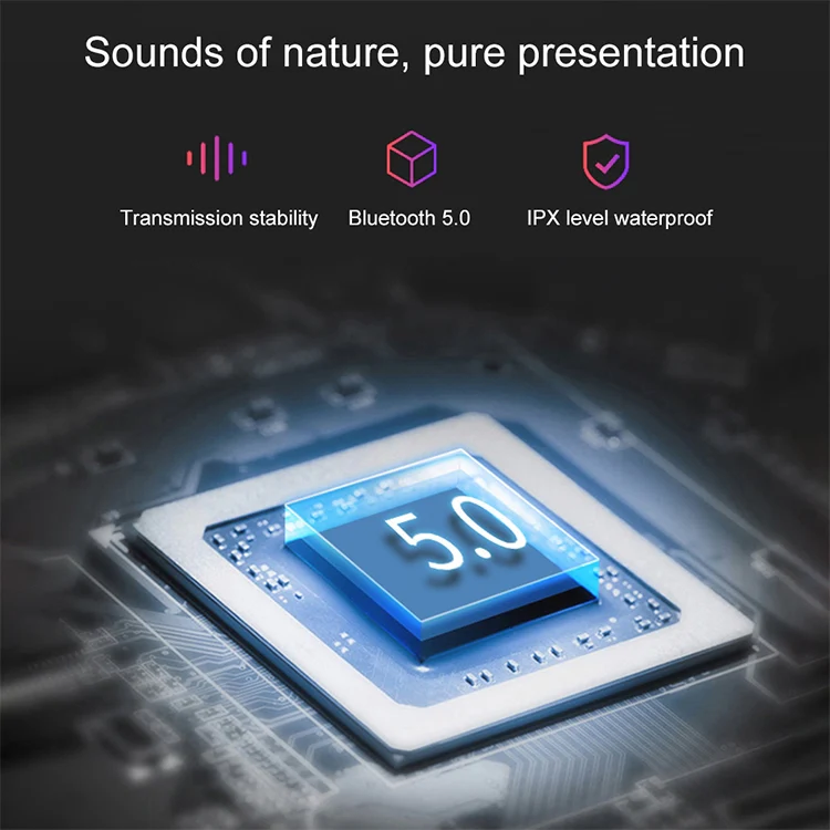 DT-4 IPX Waterproof Bluetooth 5.0 Wireless Bluetooth Earphone with 350mAh Magnetic Charging Box, Support for Calling(Rose Gold) - Image 10