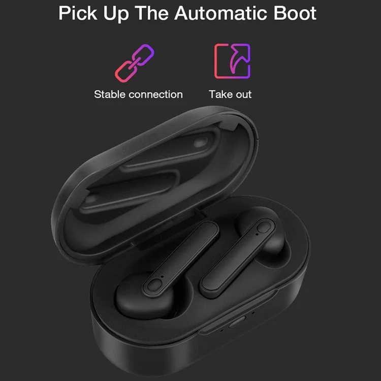 DT-5 IPX Waterproof Bluetooth 5.0 Wireless Bluetooth Earphone with Magnetic Charging Box, Support Call & Power Bank Function(Black) - Image 9