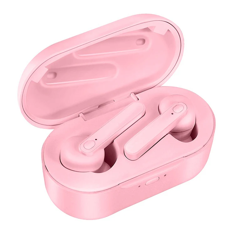DT-5 IPX Waterproof Bluetooth 5.0 Wireless Bluetooth Earphone with Magnetic Charging Box, Support Call & Power Bank Function(Pink) - Image 2